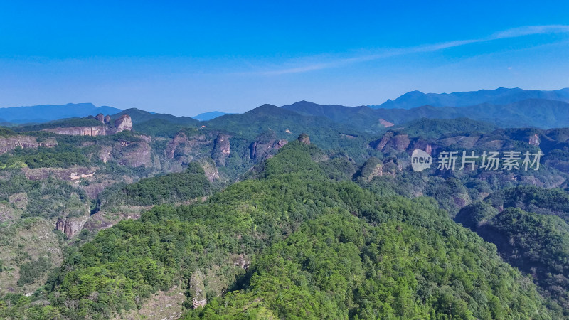 泰宁大金湖丹霞地貌5A景区航拍图