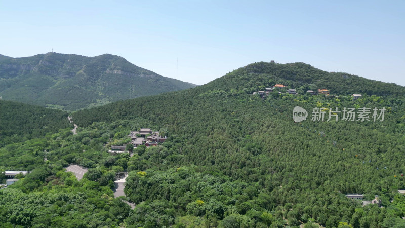 航拍山东济南千佛山风景区