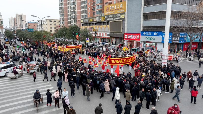 正月十五元宵节文艺表演航拍闹元宵