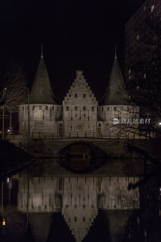 比利时根特城市夜景