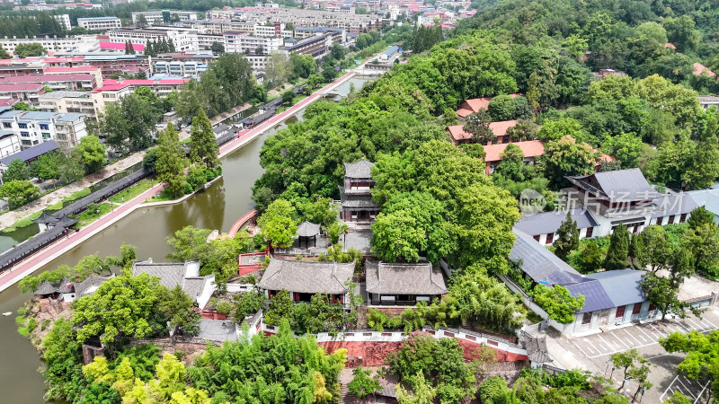 航拍黄冈东坡赤壁4A景区