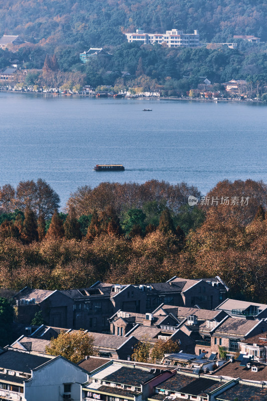 杭州西湖高视角远景