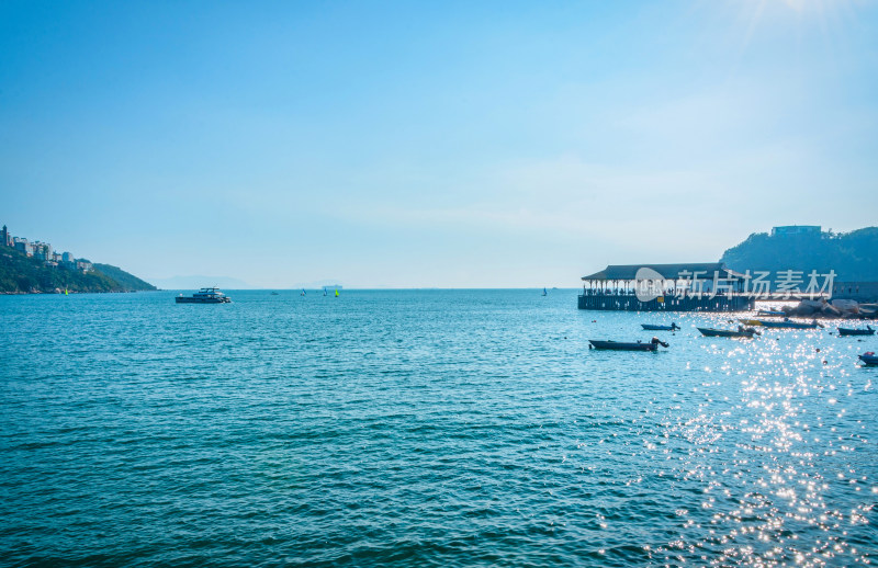 香港赤柱海湾海港码头海景风光