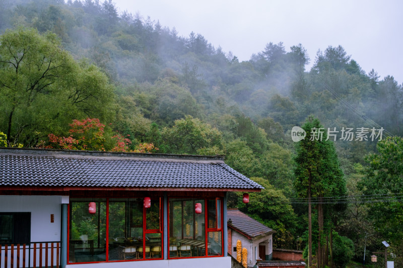 汉中留坝火烧店镇秦岭深处的山村田园风光