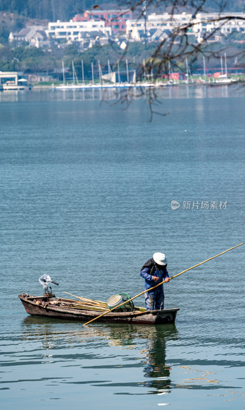 浙江宁波东钱湖韩岭老街水街景点景观