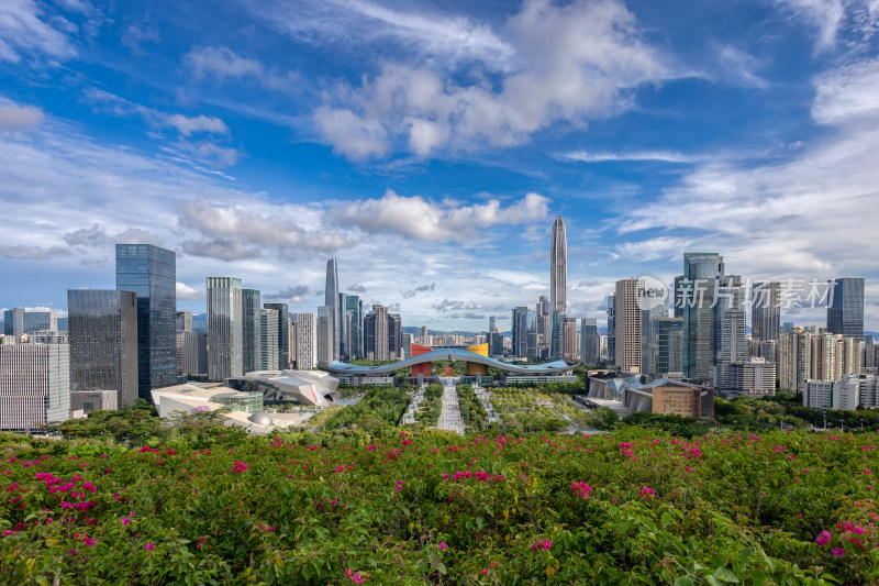 深圳福田中心区CBD天际线美景