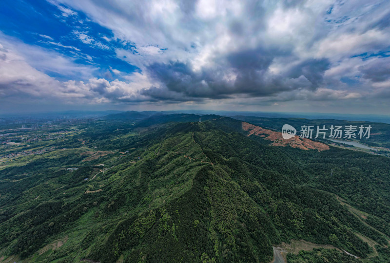 南方山川丘陵航拍全景图