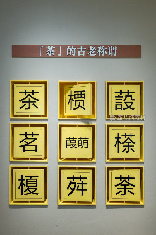 中国茶叶博物馆 展出的“茶”字的古老称谓