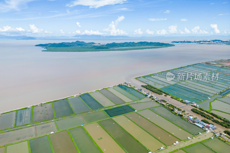 广东省中山市南朗街道崖口村的耕地和养殖场