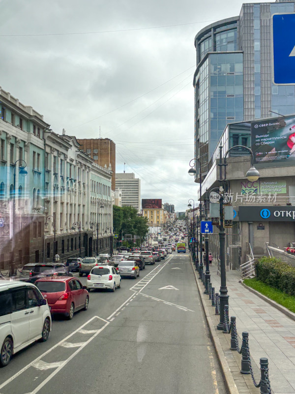 俄罗斯远东地区海参崴城市建筑风光