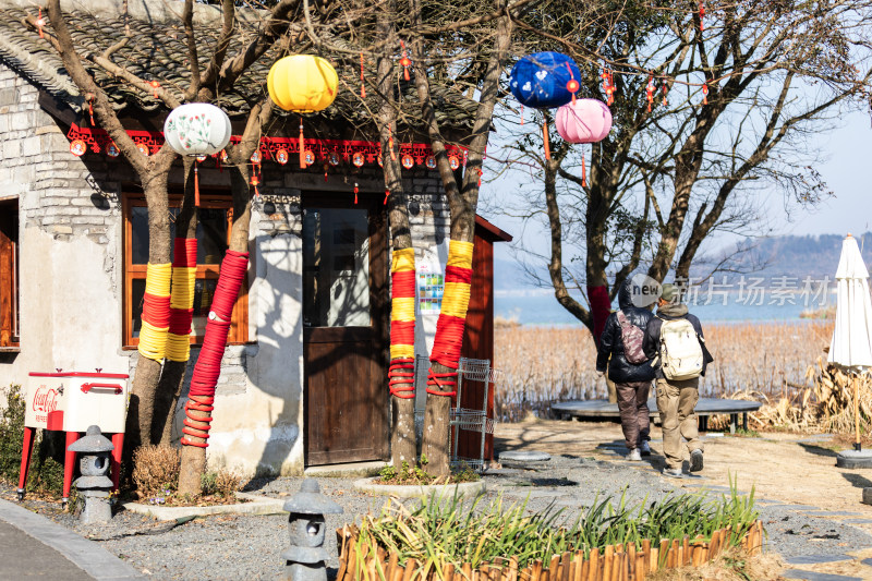 宁波东钱湖下水湿地钱湖秘境冬天景色