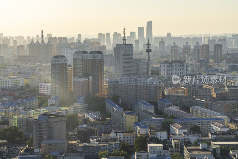 哈尔滨夜景地标性建筑龙塔