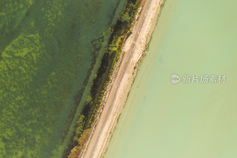 青海西台吉乃尔湖航拍风景