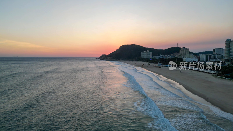 航拍广东阳江海陵岛大角湾海上丝路旅游区