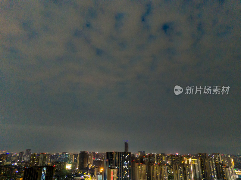 成都夜景交通航拍图