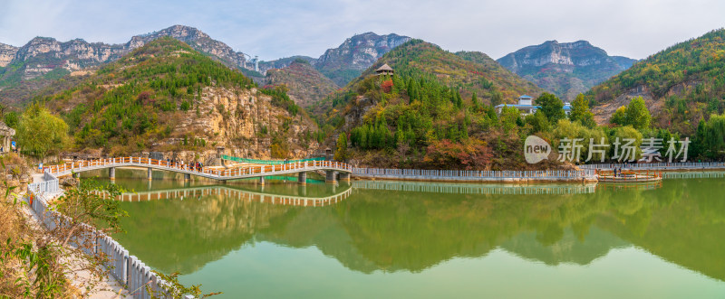 淄博潭溪山秋天山水风景