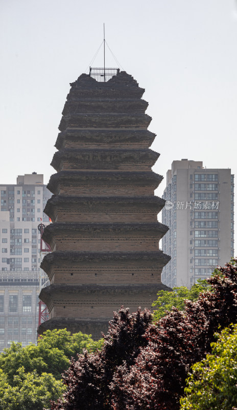 陕西西安小雁塔遗址公园西安博物馆景点景观