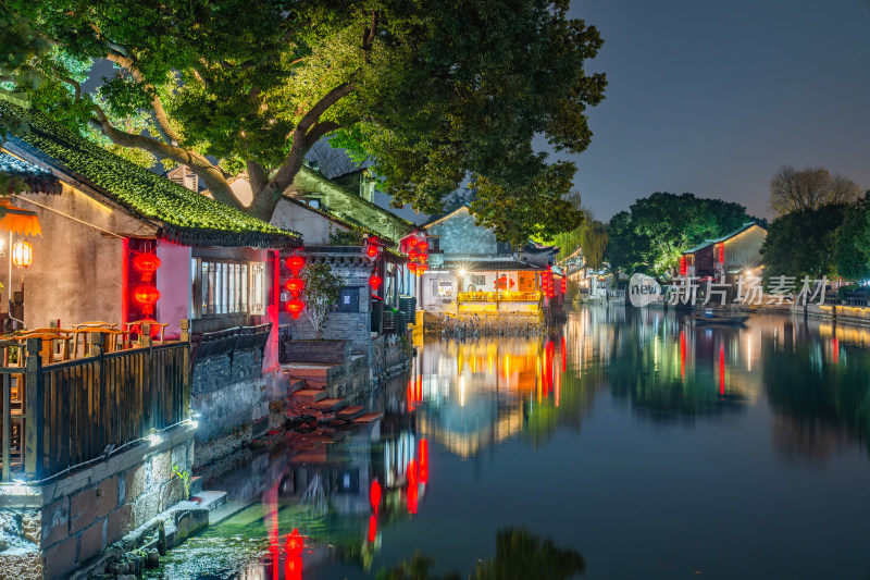 江南水乡西塘古镇夜景