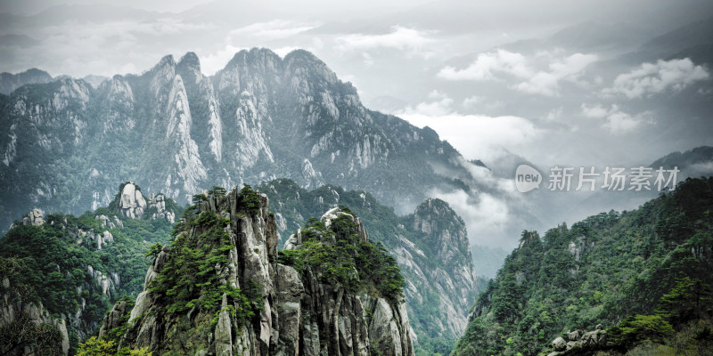 大美中国自然风光黄山风景区旅游景点