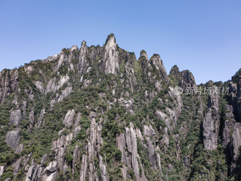 江西上饶三清山夏季山脉主峰航拍