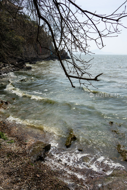 无锡太湖鼋头渚景区早春太湖湖岸风光