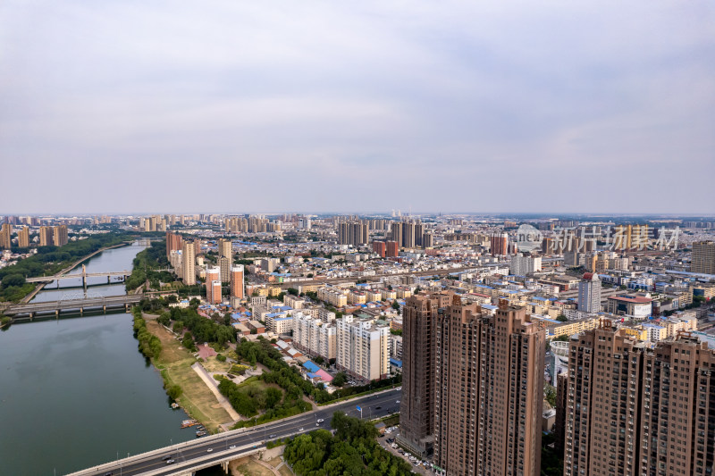 河南漯河城市建设航拍图
