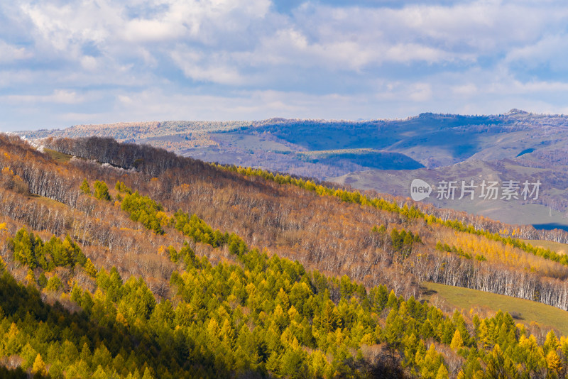 多彩山林风光，色彩斑斓的自然景观