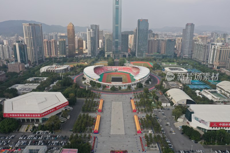 广州天河体育中心航拍