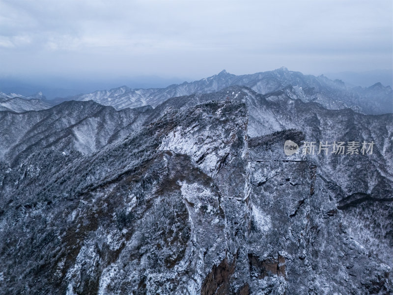 南阳老界岭冬季雪景风光