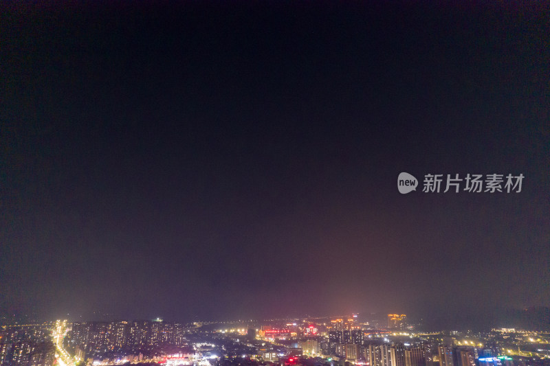 广东阳江城市夜景灯光航拍摄影图
