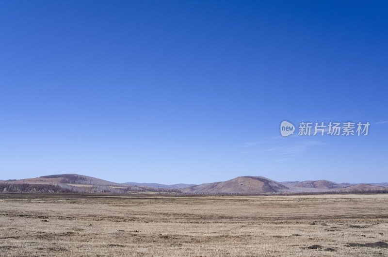 内蒙古呼伦贝尔临江屯草原牧场秋景