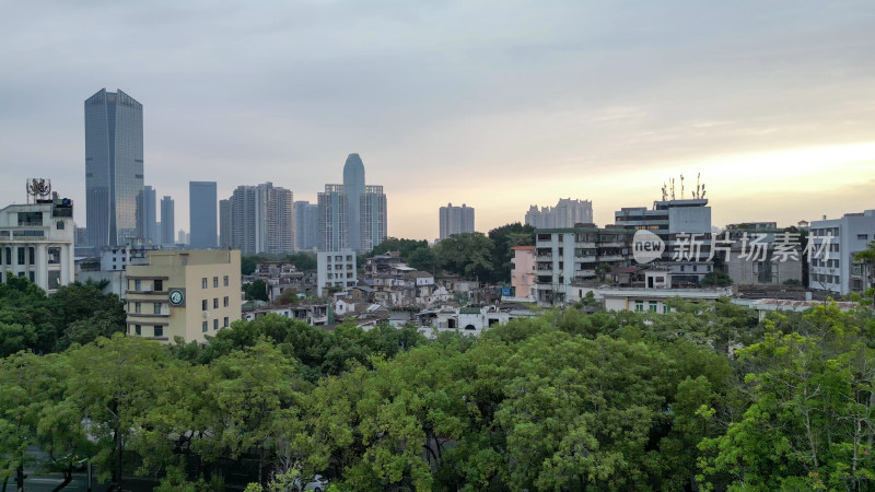 航拍广东惠州城市风光