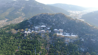 航拍山东济南千佛山风景区