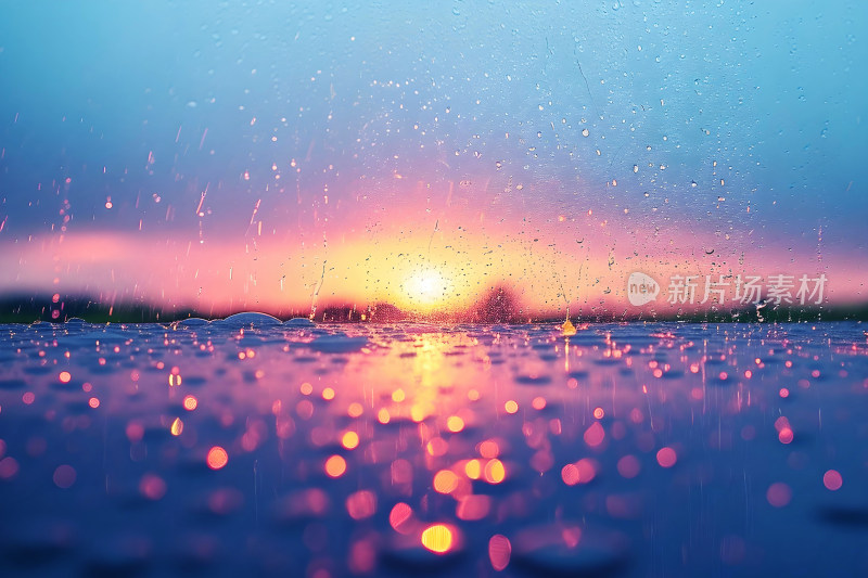 自然风景植物背景雨水