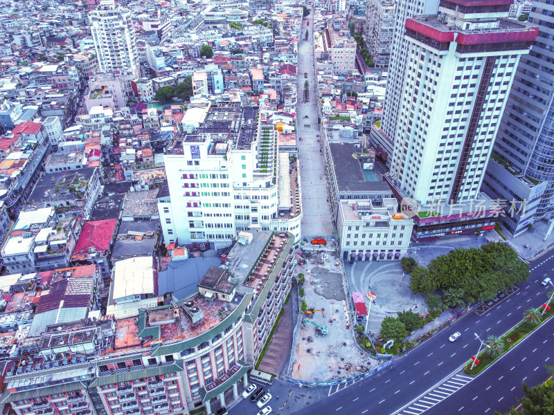 厦门城市全景鸟瞰图