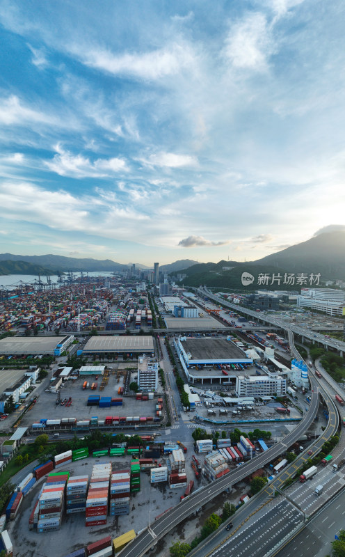 深圳市盐田区盐田港国际集装箱码头航拍