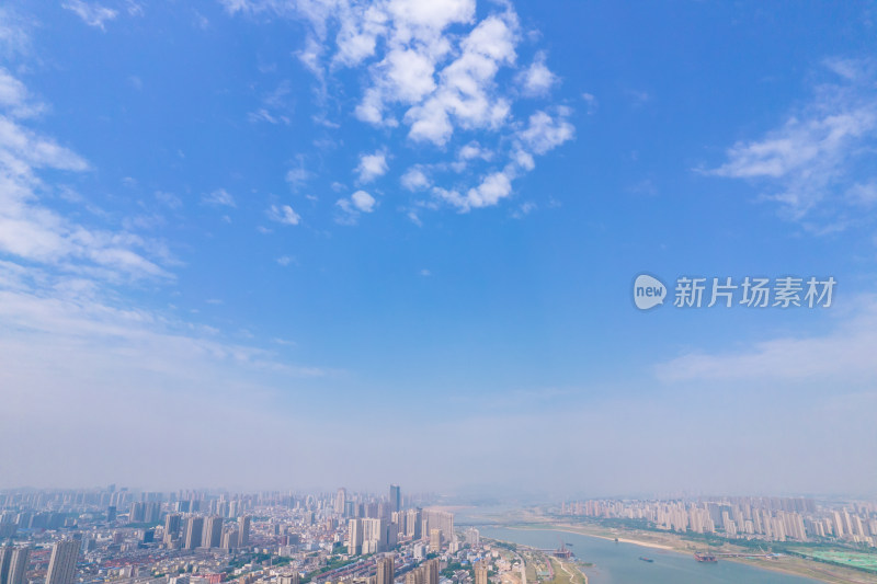 安徽蚌埠淮河两岸航拍图