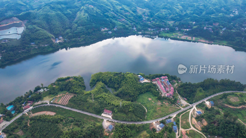 祖国大好河山青山绿水自然风光航拍图