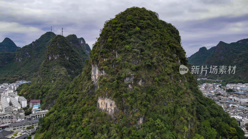 广西桂林阳朔山水风光航拍图