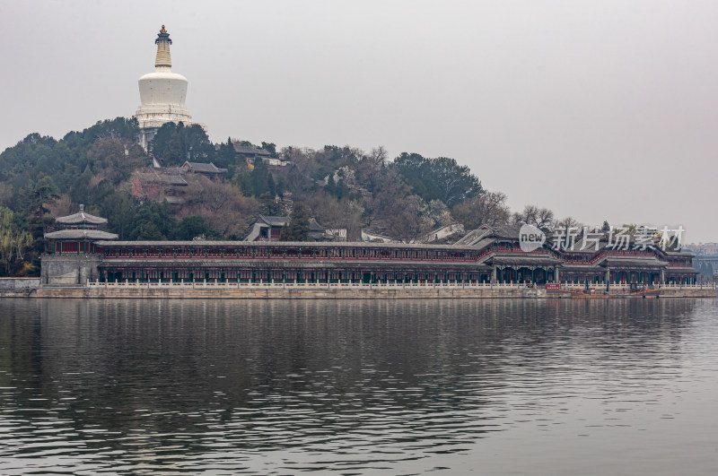 北京北海公园白塔建筑景观