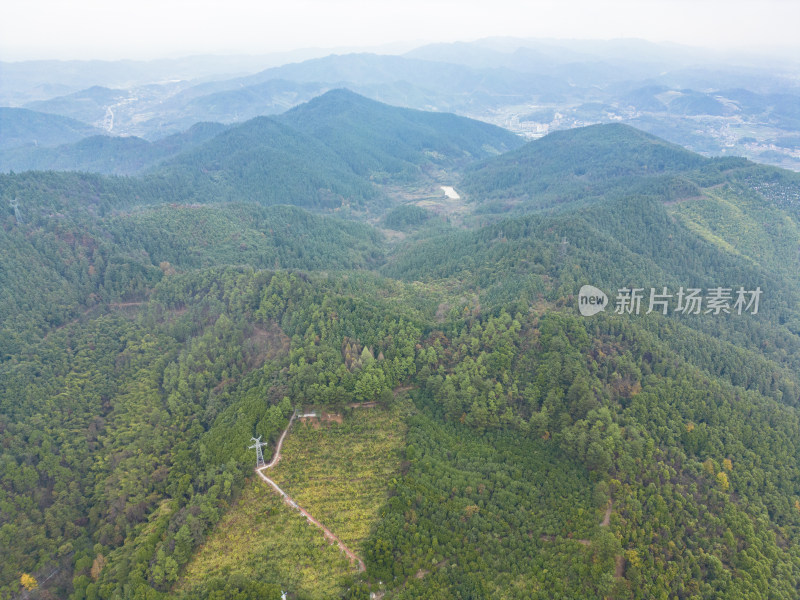 山川丘陵地貌航拍摄影图