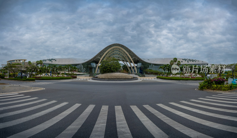 海南三亚国际免税城全景广角视角