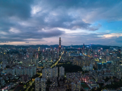 深圳福田区繁华夜景