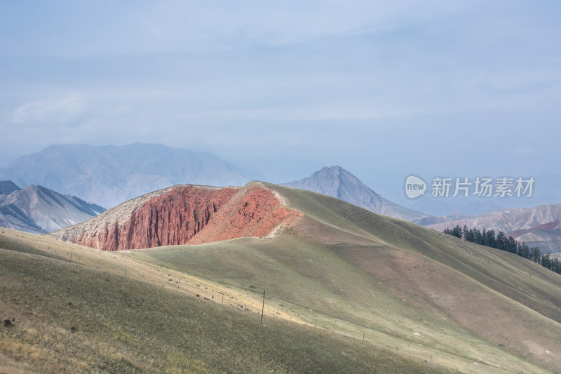 青海海北祁连山卓尔山丹霞地貌自然风光