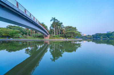 佛山千灯湖公园城市桥梁建筑