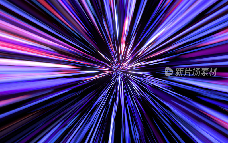 科幻感粒子隧道 3D渲染