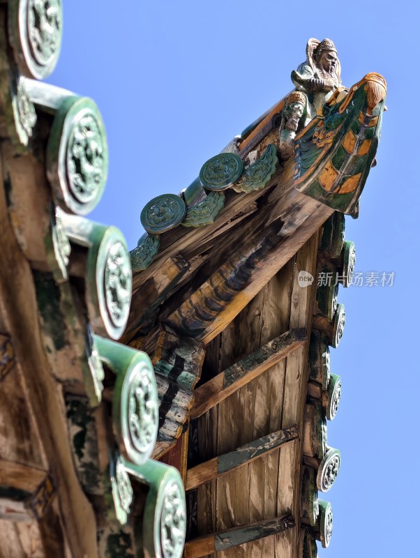 山西晋城青莲寺古建筑斗拱细节特写