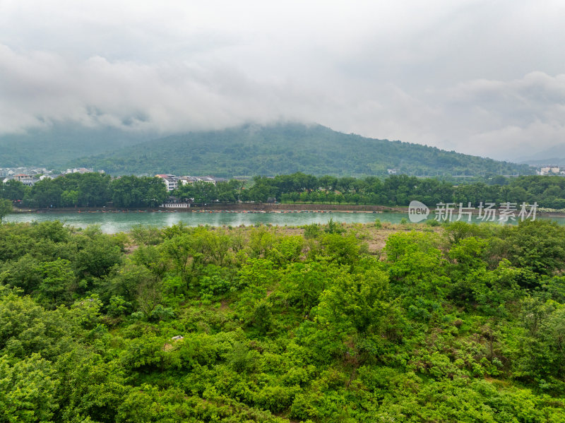 航拍浙江省温州市永嘉县楠溪江自然风光