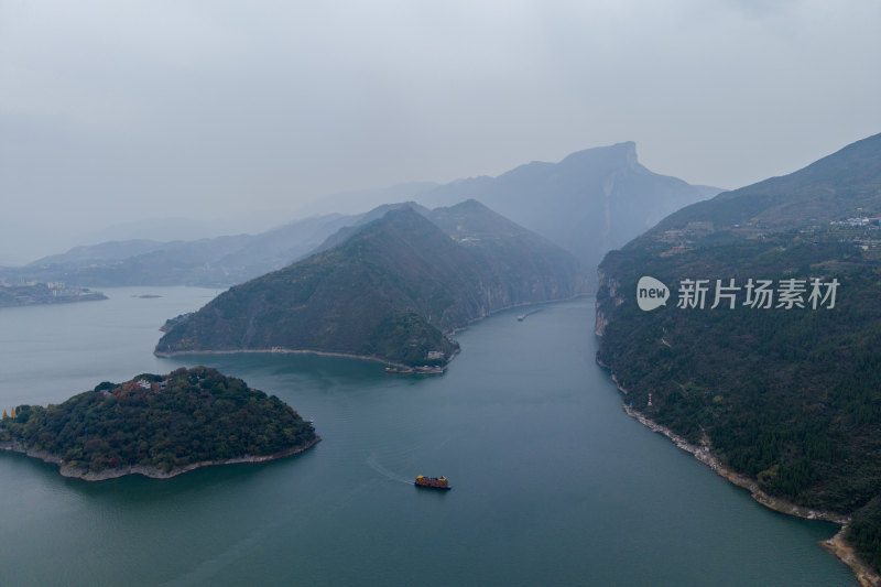 长江三峡奉节白帝城瞿塘峡山水风光