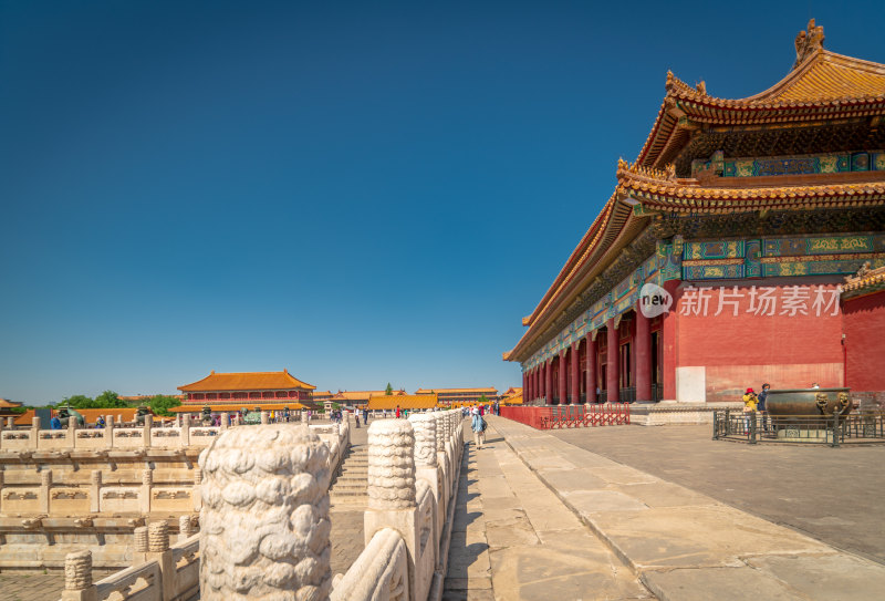 故宫太和殿及汉白玉石栏